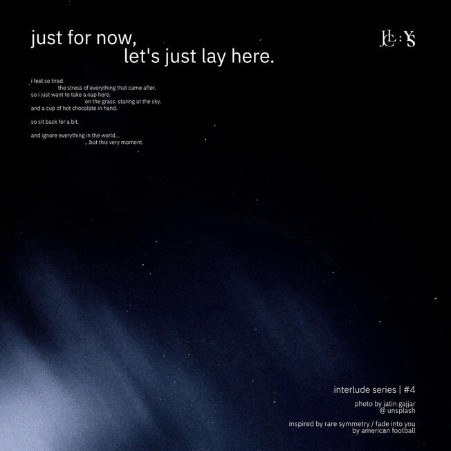 Chapter 4: Just For Now, Let's Just Stay Here.